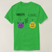 T-shirt Math Vs Logic Funny Retourner le devis scolaire (Design devant)