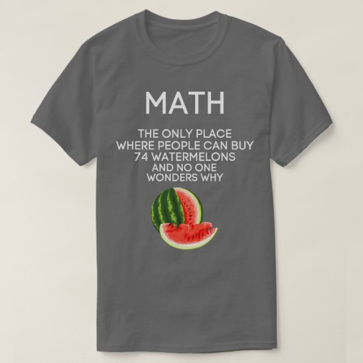T-shirt Math Watermelon Math (Design devant)