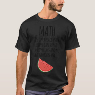 T-shirt Math watermelone quote école de teacher cowboy wes