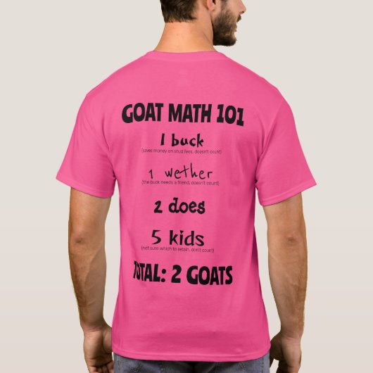 T-shirt Mathe des chèvres 101 (Dos)