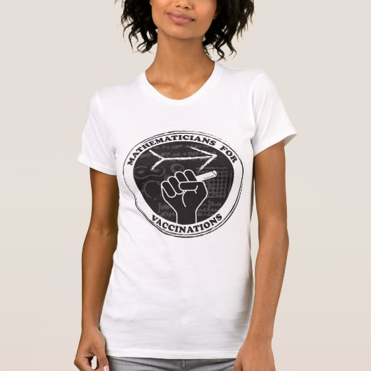T-shirt Mathématiciens pour la vaccination (Devant)