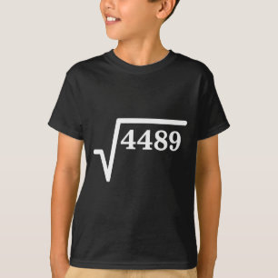 T-shirt Mathématiques 4489, Blague de maths sur le carré p