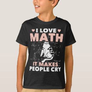 T-shirt Mathématiques Amoureux de les chats amusantes Hum