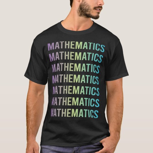T-shirt Mathématiques Bleu Violet Maths Mathématiques (Devant)