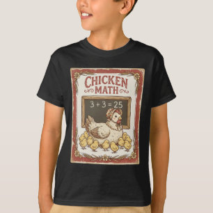 T-shirt Mathématiques de poulet Équation drôle de tableau