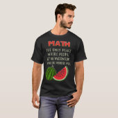 T-shirt mathématiques et pastèques calcul mathématique nom (Devant entier)