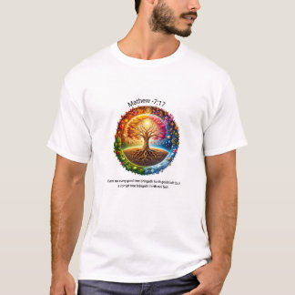 T-shirt Mathew 7:17 Même ainsi, chaque bon arbre porte