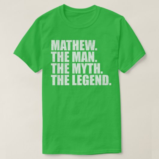 T-shirt MathewMathew Nom Mathew prénom Mathew (Design devant)
