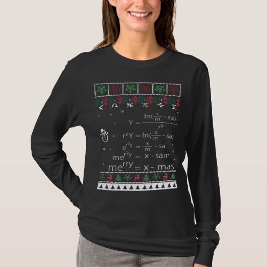 T-shirt Maths amusant vilain cadeau de Noël Joyeux Noël en (Devant)