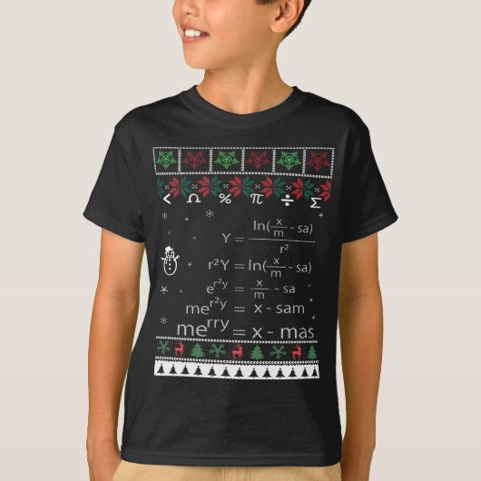 T-shirt Maths amusant vilain cadeau de Noël Joyeux Noël en (Devant)