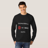 T-shirt Maths de basket-ball féminin Rouge Noir Numéro 23 (Devant entier)