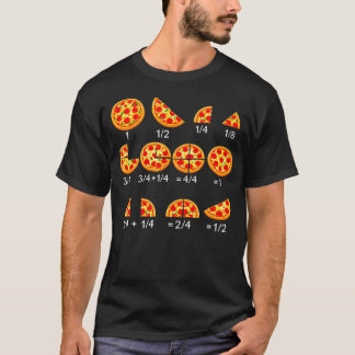 T-shirt Maths de Pizza Fraction Retour à l'École Enseignan