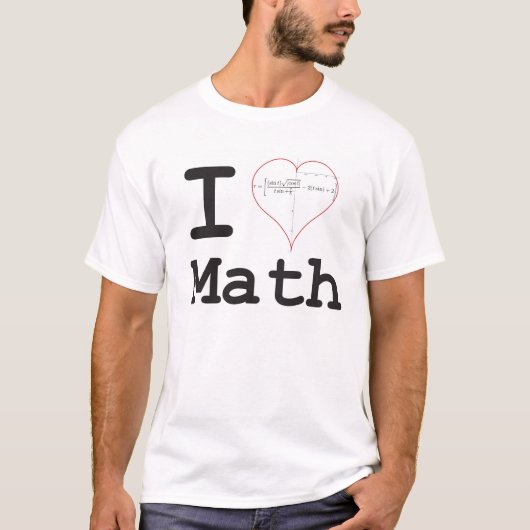 T-shirt Maths d'équation du coeur I (Devant)