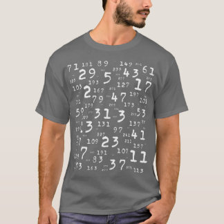 T-shirt Maths des nombres premiers