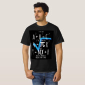 T-shirt Maths drôle C'est là que je dessine la ligne (Devant entier)