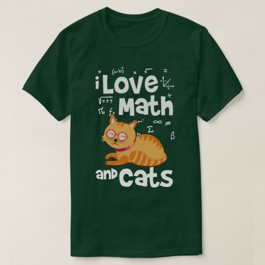 T-shirt Maths et chats 1 (Design devant)