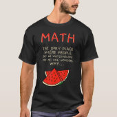 T-shirt Maths et pastèques Mathématiques Numéro de calcul (Devant)