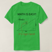 T-shirt Maths is easy math is fun math problemes 1 (2) (Design devant)