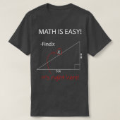 T-shirt Maths is easy math is fun math problemes 1 (3) (Design devant)