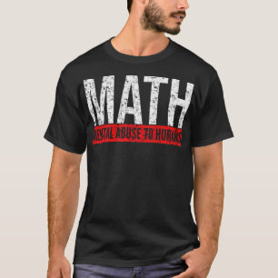 T-shirt maths mental abus à l'homme maths cheval course pé
