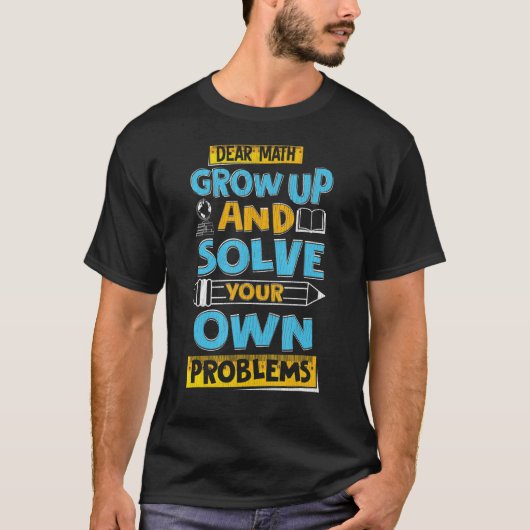 T-shirt Maths mignonnes Cher Math Augmente Et Résoudre Vot (Devant)