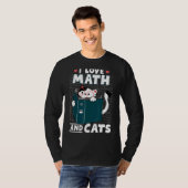 T-shirt Maths Nerd Math Enseignant Chat I Love Math And Ca (Devant entier)