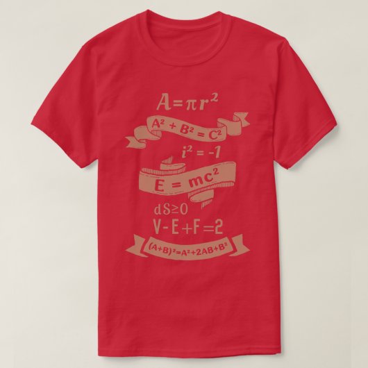 T-shirt maths vintages (Design devant)