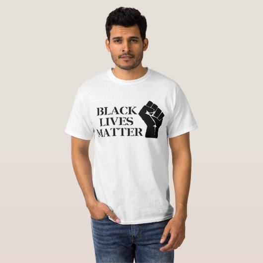 T-shirt Matière noire des vies - poing serré augmenté (Devant entier)