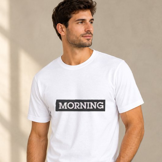 T-shirt Matin – Conception de typographie simple