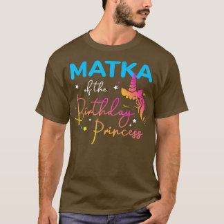 T-shirt Matka de l'anniversaire Princesse Anniversaire Uni