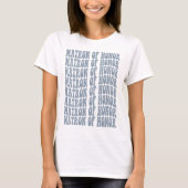 T-shirt Matron d'honneur Dusty Blue Matching Bridal Party (Devant)