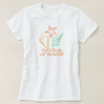 T-shirt Matron d'honneur Seashell Beach Mariage<br><div class="desc">Matron d'honneur design a un motif de coquillage,  fait partie de la collection de mariage de plage et est disponible dans plus de styles.</div>
