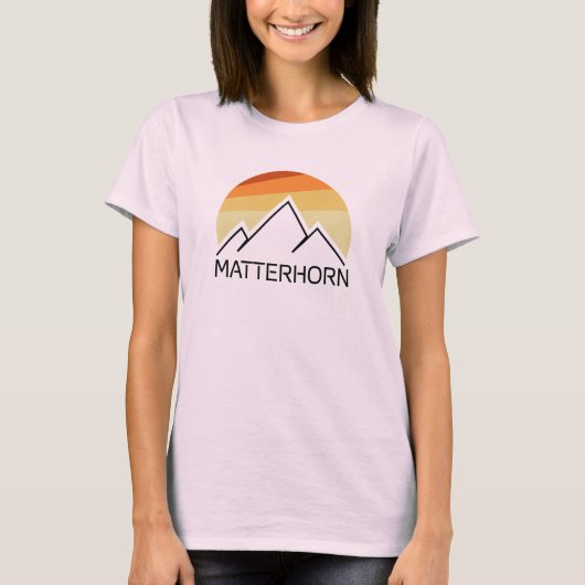T-shirt Matterhorn Suisse Italie Retro (Devant)