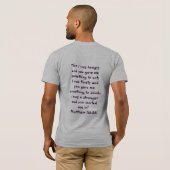 T-SHIRT "MATTHEW 25:35" "CAR J'AVAIS FAIM..." (Dos entier)