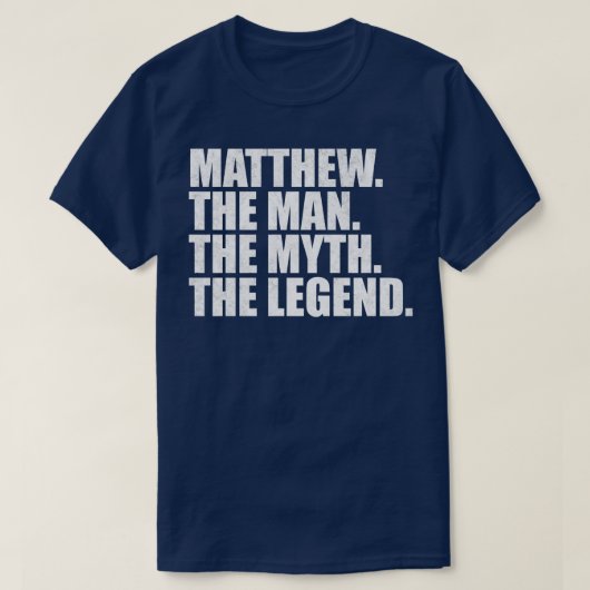 T-shirt MatthewMatthew Nom Matthieu prénom (Design devant)