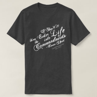 T-shirt Matthieu 19:17 Chemise biblique KJV
