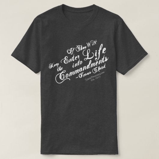 T-shirt Matthieu 19:17 Chemise biblique KJV (Design devant)