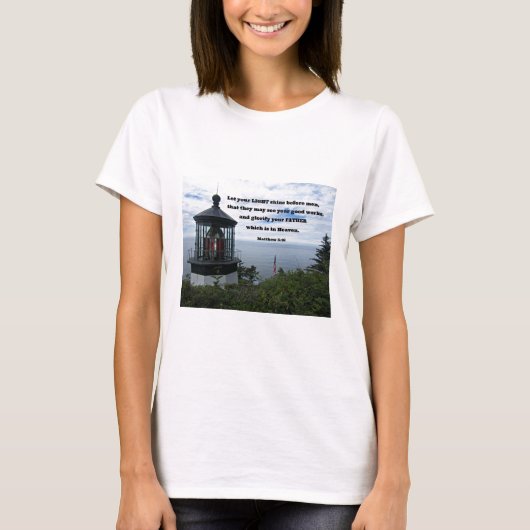 T-shirt Matthieu 5:16 Que votre lumière brille devant les (Devant)
