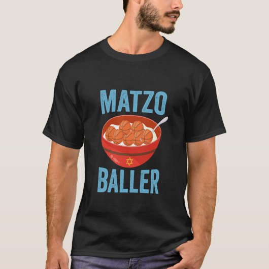T-shirt Matzo Baller Funny Basketball Hanoukka Holiday (Devant)