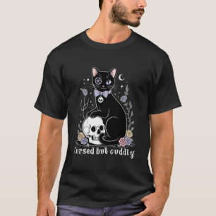 T-shirt .Maudite mais mignonne gothique chat noir occulte