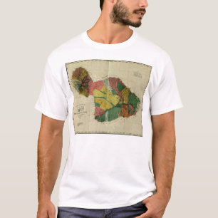 T-shirt Maui, 1885, carte vintage d'Hawaï