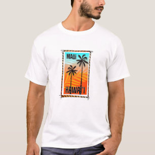 T-shirt Maui Hawaï, T-shirt Palmier, T-shirt Tropi