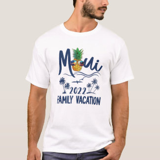 T-shirt Maui Hawaii 2022 Hawaiian Ananas famille Vacatio