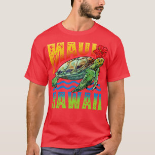 T-shirt Maui Hawaii Aloha Turtle Summer Vacances Surfer Gi