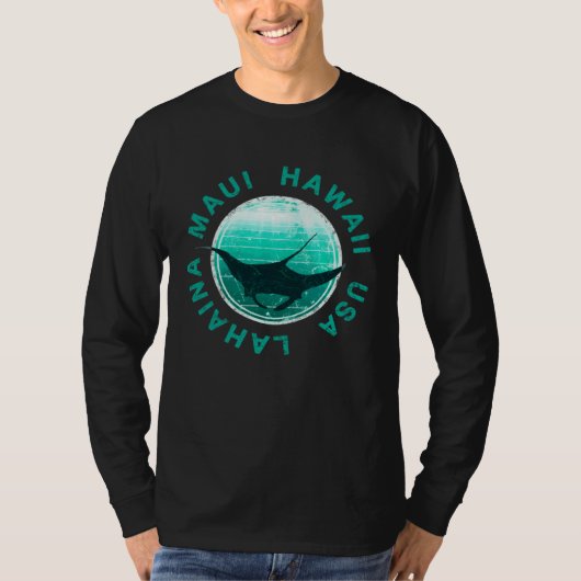 T-shirt Maui Hawaii DIVING Lahaina Manta (Devant)