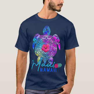 T-shirt Maui Hawaii Hawaii Tie Dye Vacances de tortue de m