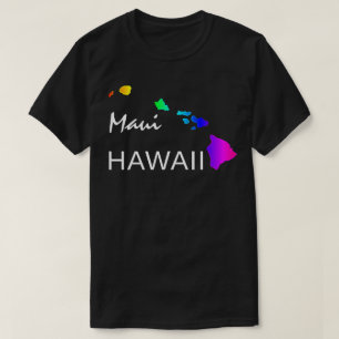 T-SHIRT MAUI - HAWAII ÎLES NEON RAINBOW