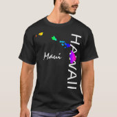 T-SHIRT MAUI - HAWAII ÎLES NEON RAINBOW (Devant)