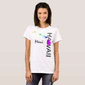 T-SHIRT MAUI - HAWAII ÎLES NEON RAINBOW (Devant entier)