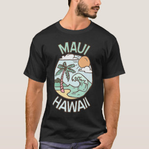 T-shirt Maui Hawaii Tropical Beach Vacances Souvenir